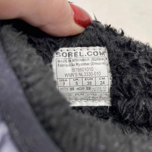 Sorel Women's Navy Blue Hadley Faux Fur Lined Slippers sz 7 - Picture 6 of 7